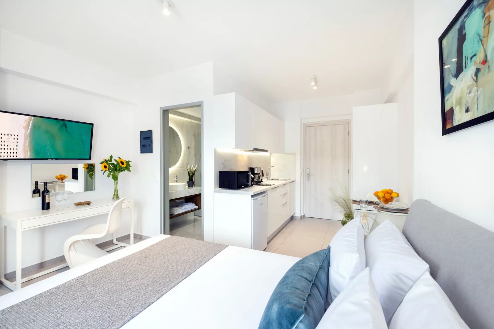Creta Sun, 101 Studio City View-Slaapkamer
