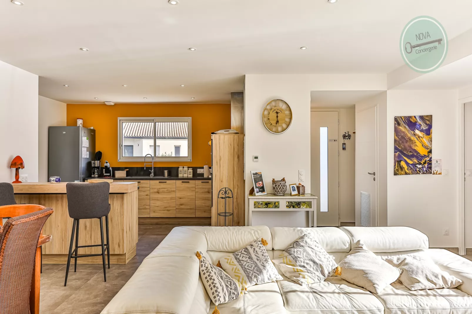 Villa la Fleur des Dunes-Woonkamer