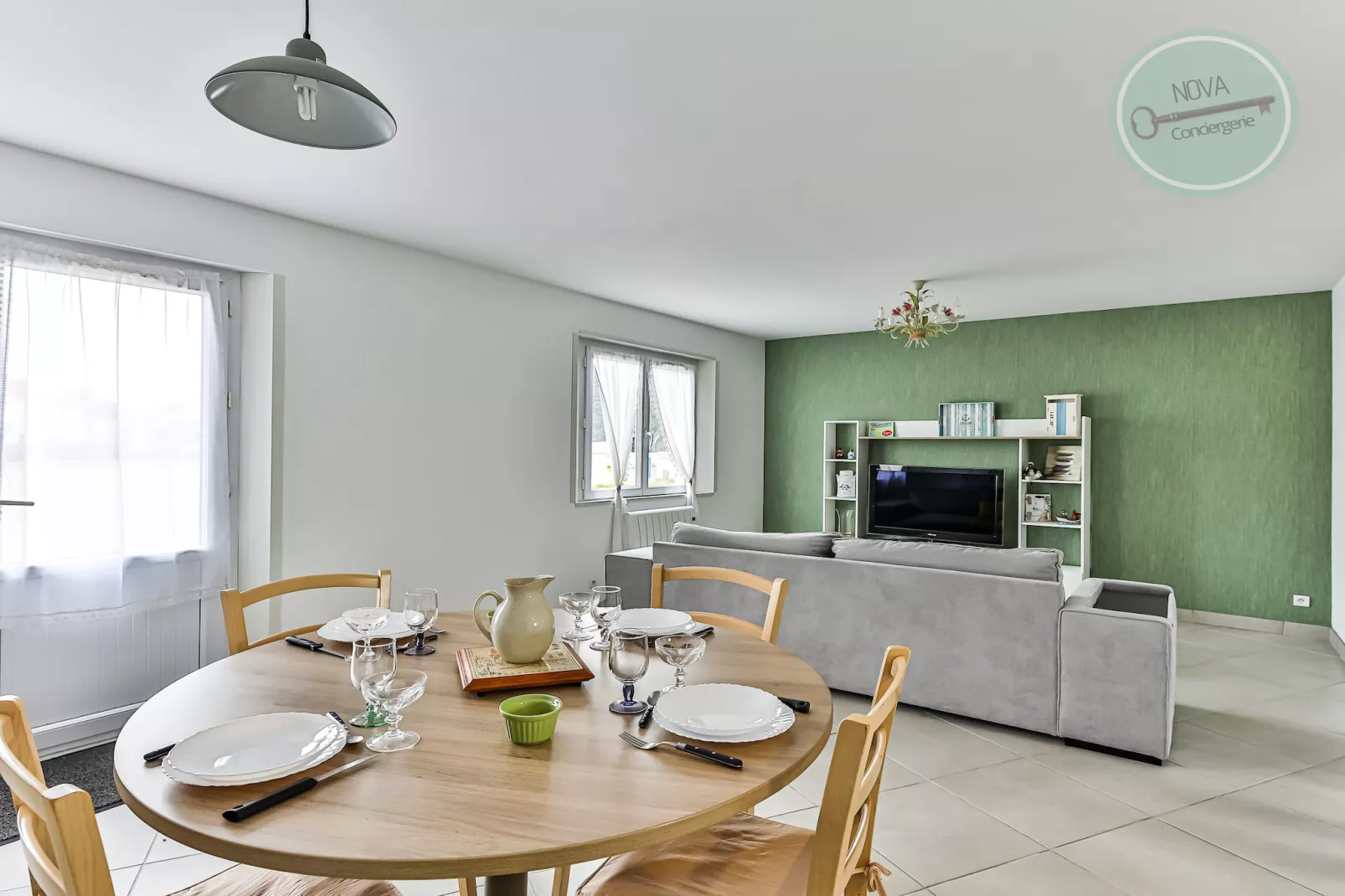 Maison Ker Mona entre plage et commerces-Eetkamer