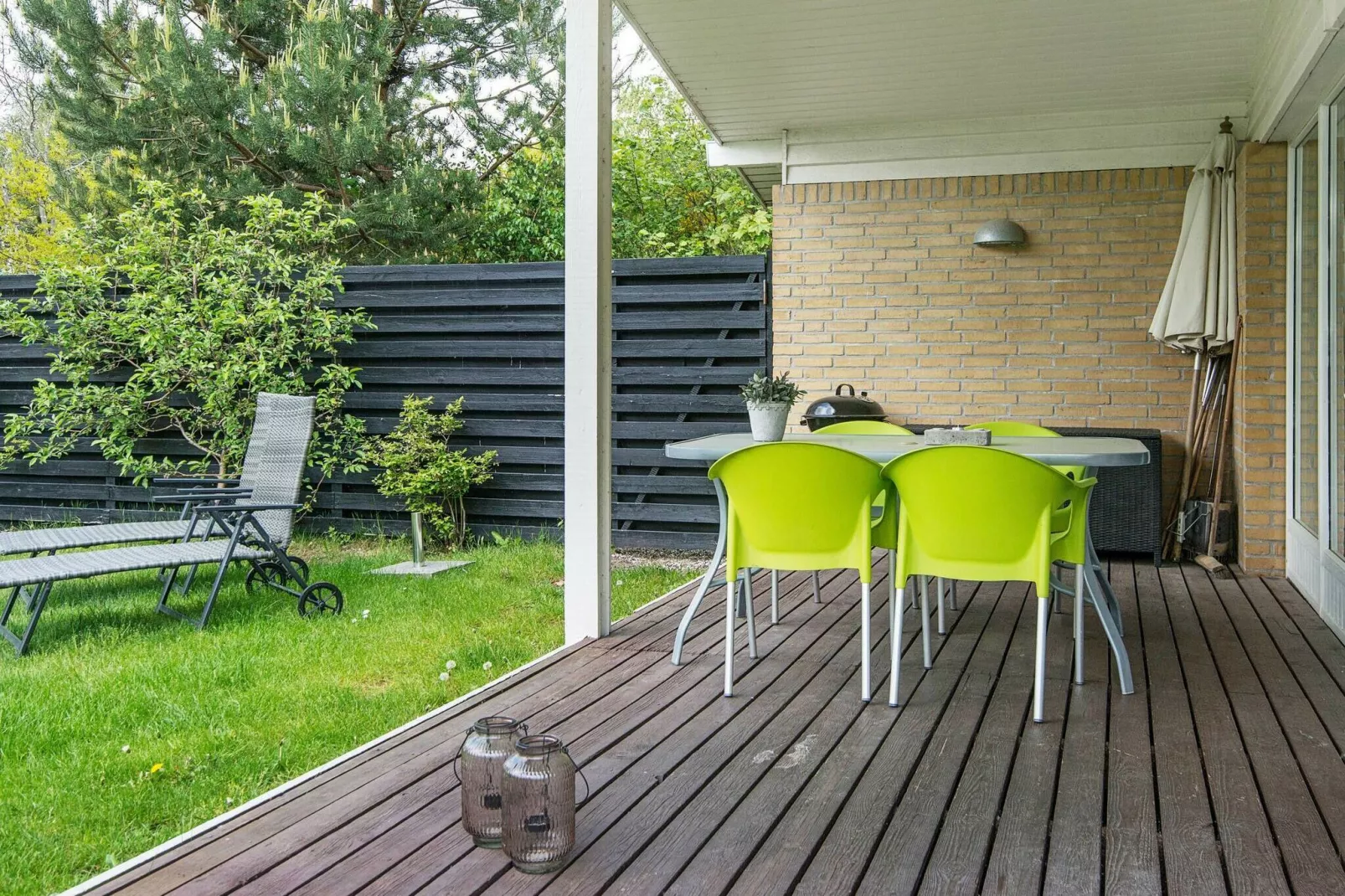 Modern vakantiehuis in Egå met open haard-Uitzicht