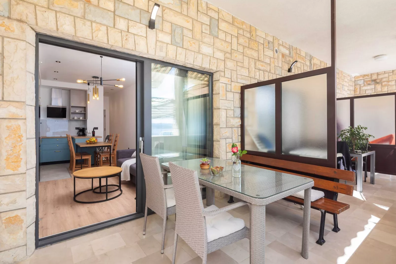 Apartments Tomas - One bedroom Apartment with Balcony and Sea View (A1)-Terras