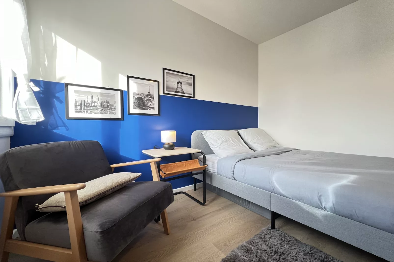 L'Azur - Studio Cozy proche tram & centre-ville-Slaapkamer