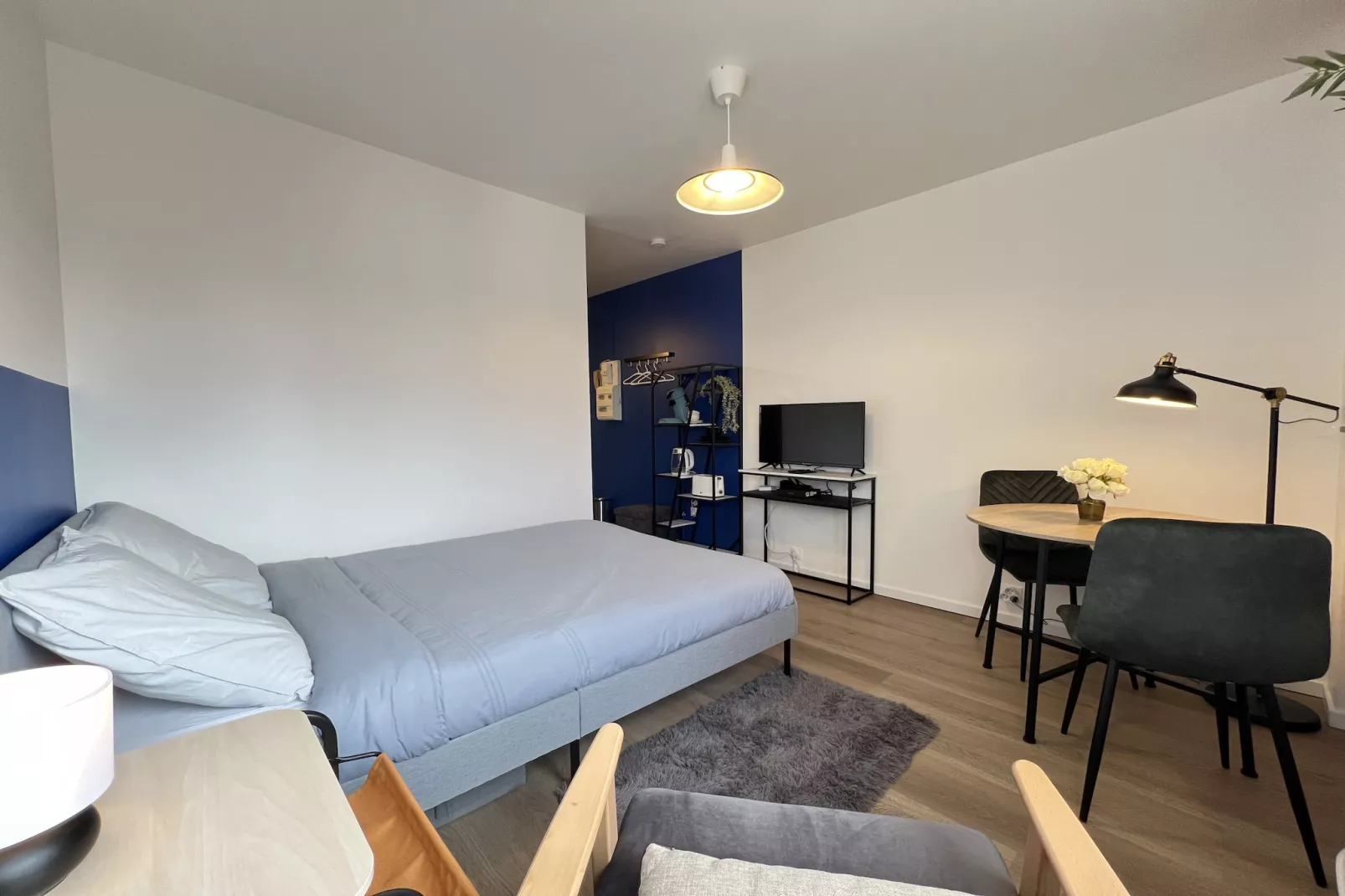 L'Azur - Studio Cozy proche tram & centre-ville-Slaapkamer