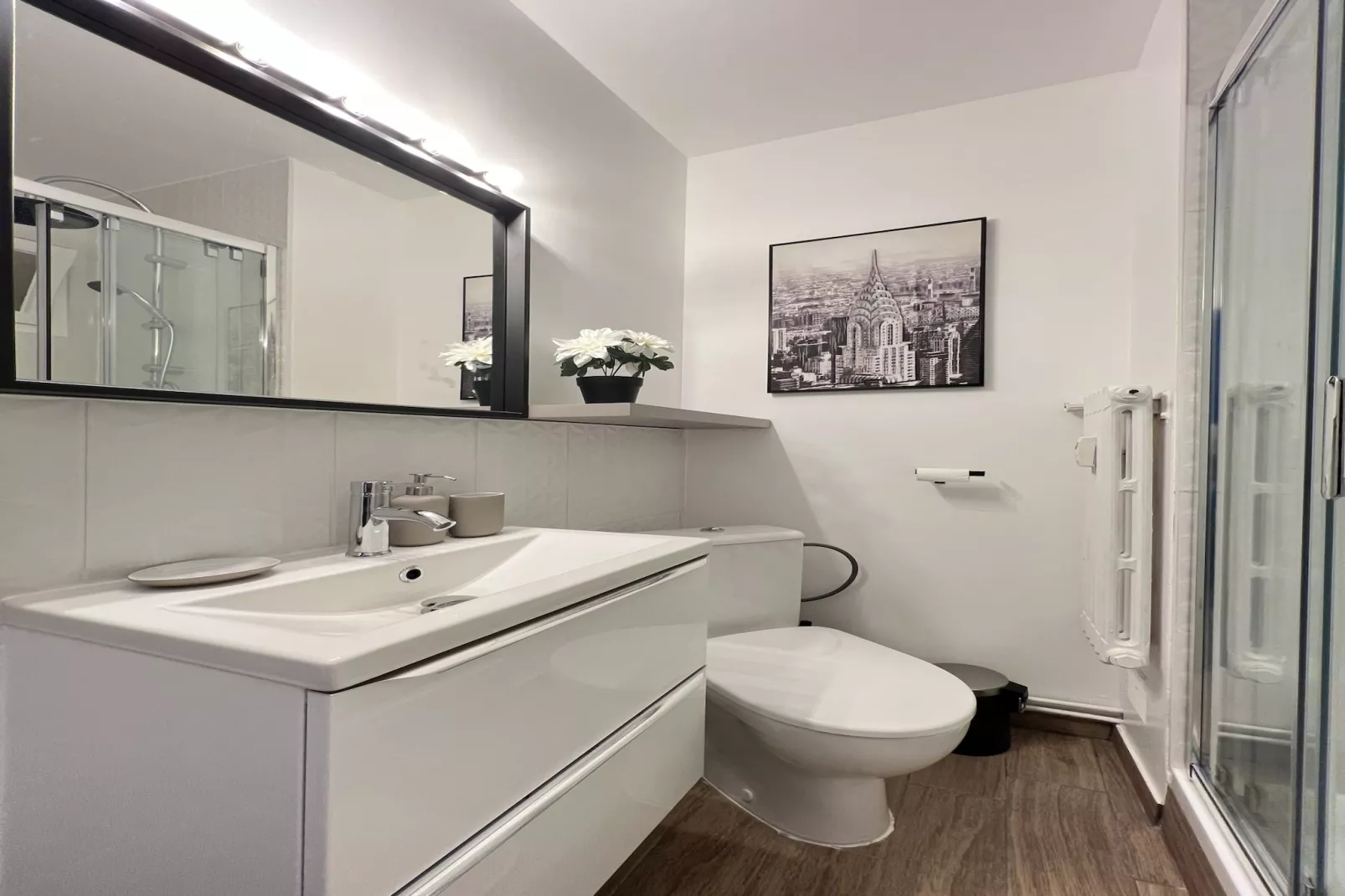 L'Azur - Studio Cozy proche tram & centre-ville-Badkamer