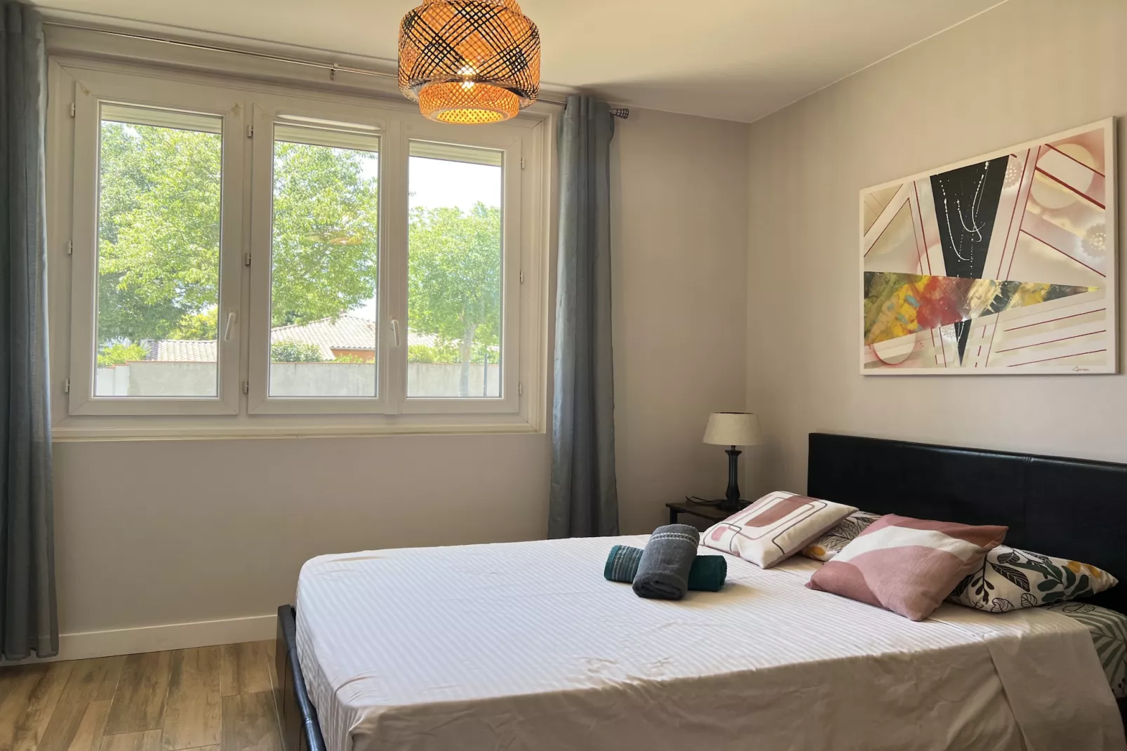 Le Catalan - Studio Cosy, climatisé avec Parking-Slaapkamer