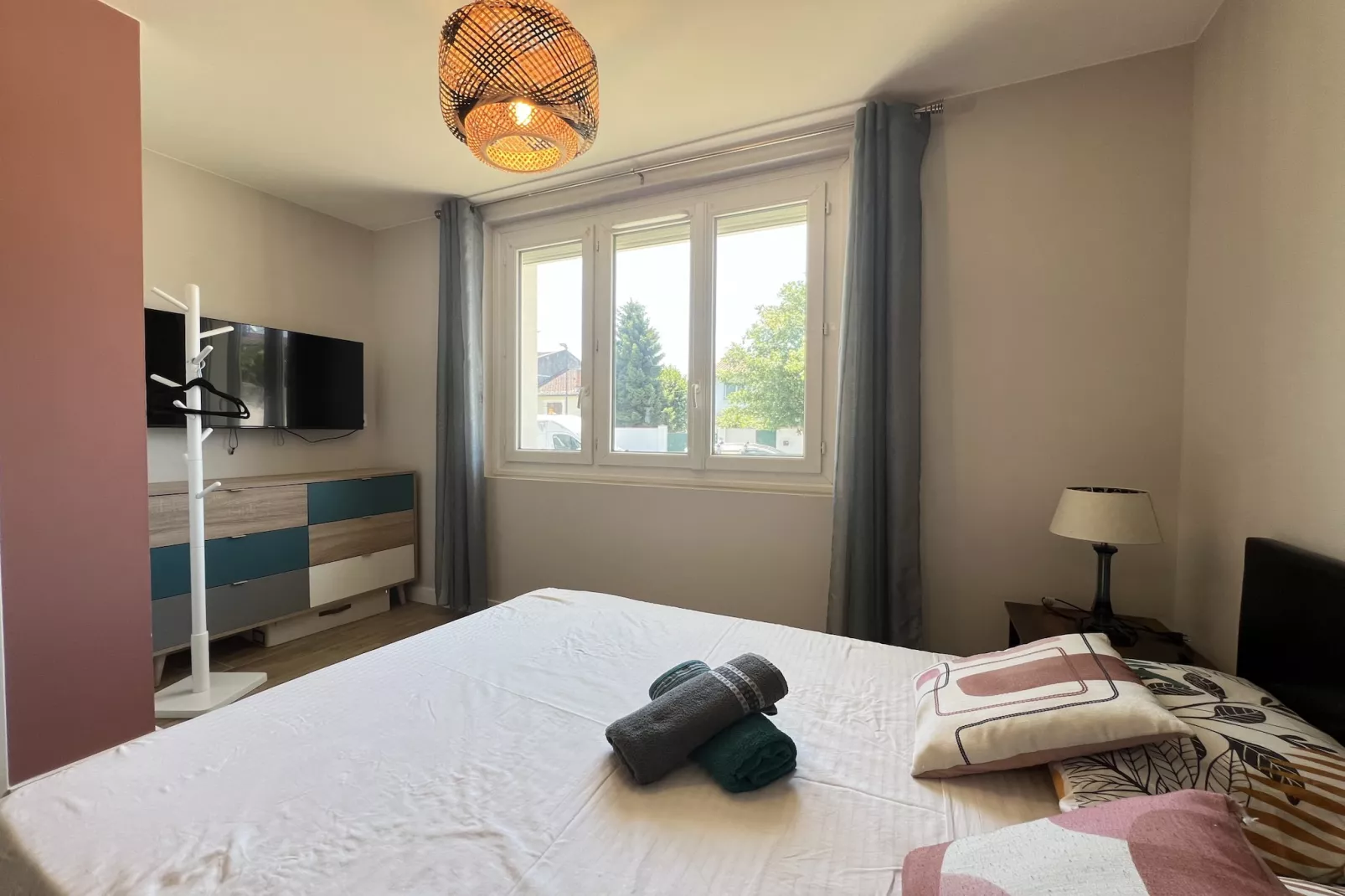 Le Catalan - Studio Cosy, climatisé avec Parking-Slaapkamer