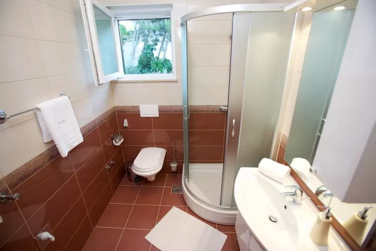 Apartments Villa Grlica - Comfort One Bedroom Apartment With Terrace and Garden View (A3)-Badkamer