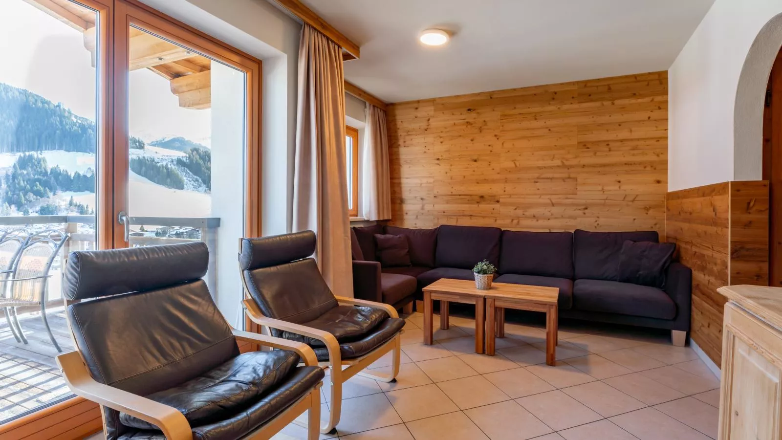 Panoramablick Ski in - Ski out-Woonkamer
