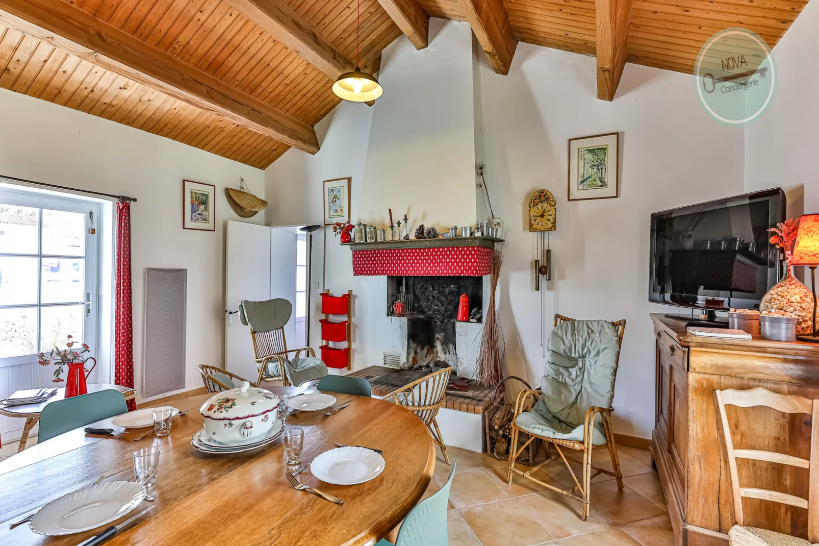 Charmante maison vendéenne-Woonkamer