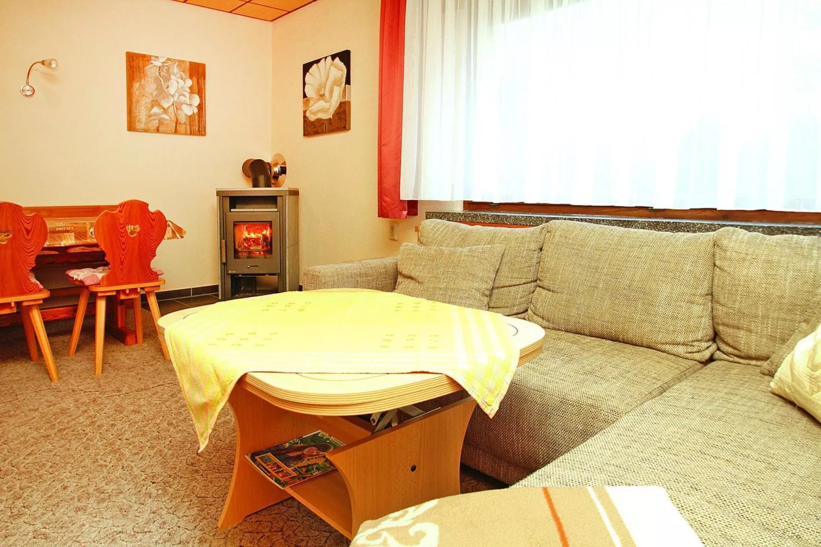 Ferienhaus Spreeblick-Woonkamer