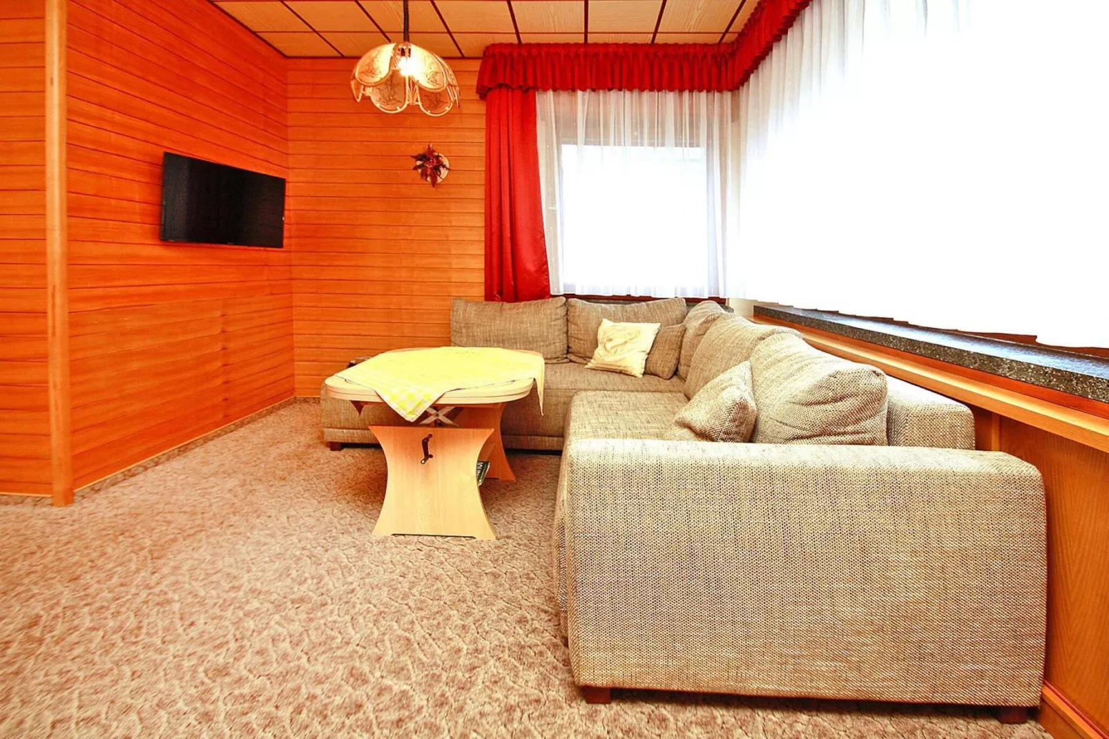 Ferienhaus Spreeblick-Woonkamer
