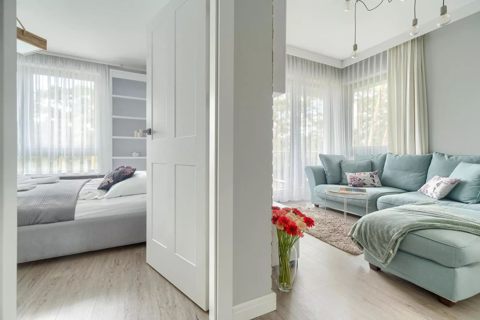 Apartament 4-osobowy Grunwaldzka 12C-21 Pobierowo-Woonkamer