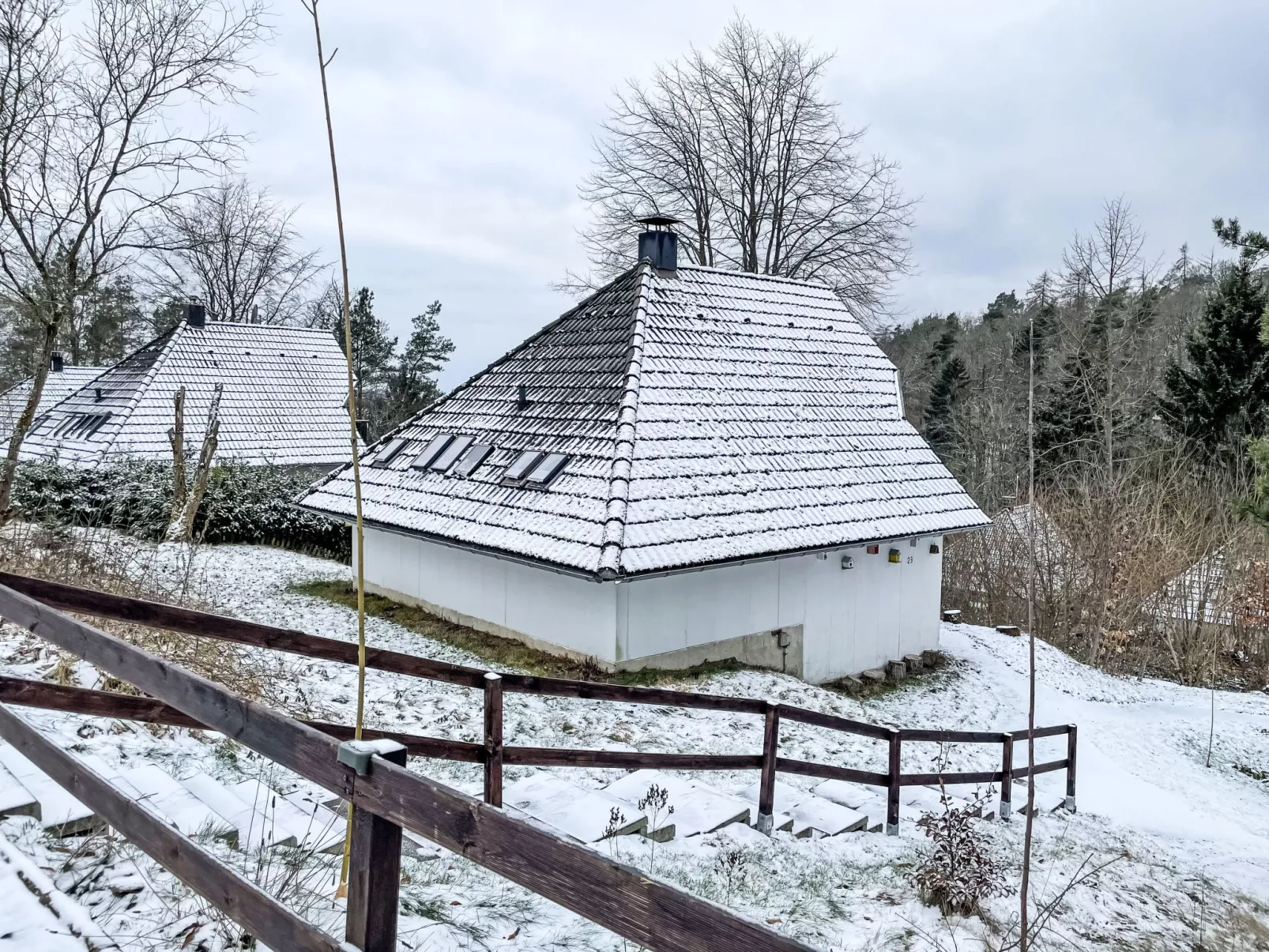 Woodys- Waldhütte-Buiten