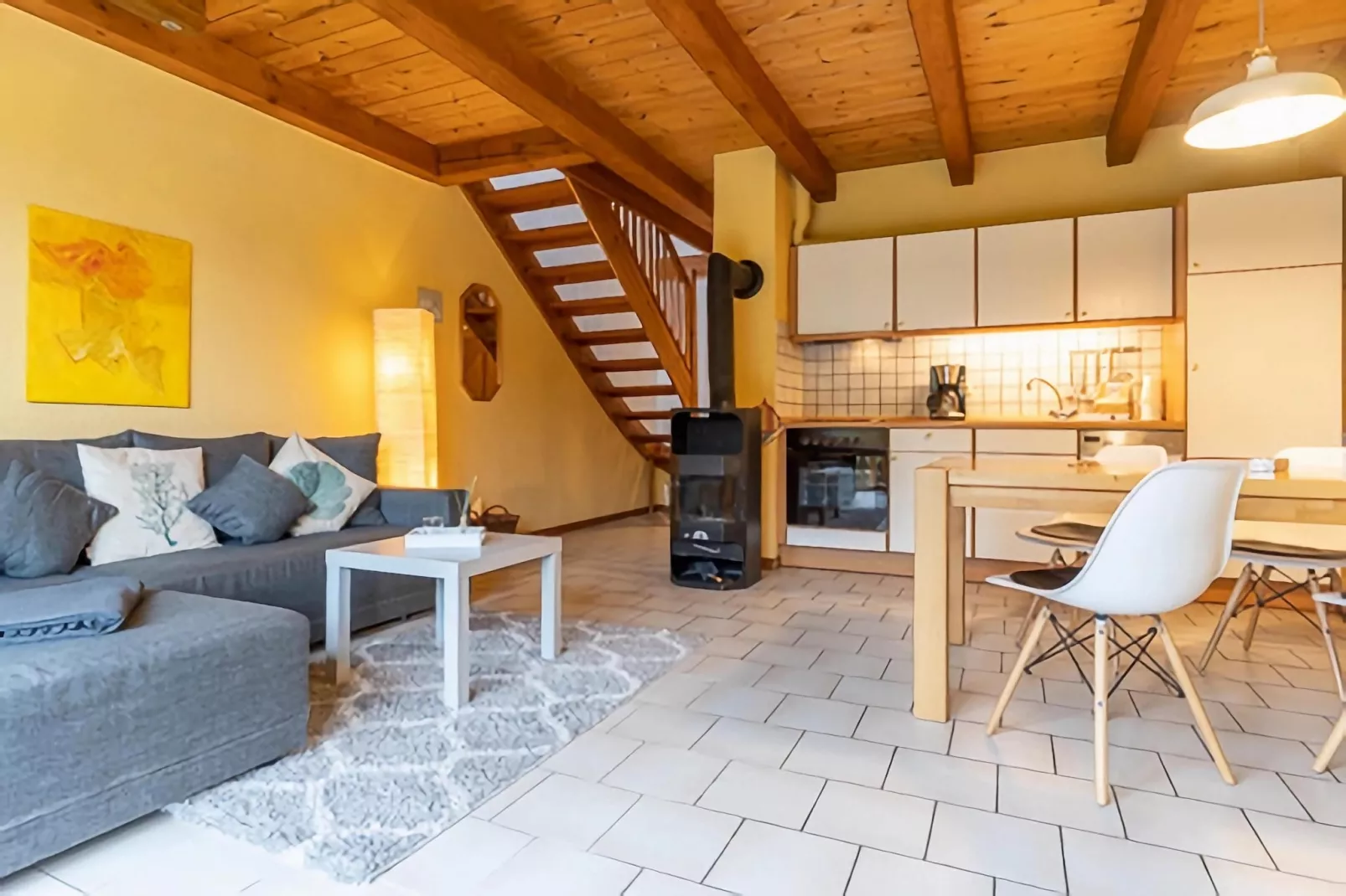 Ferienwohnung Hohe Düne Vollerwiek-Woonkamer