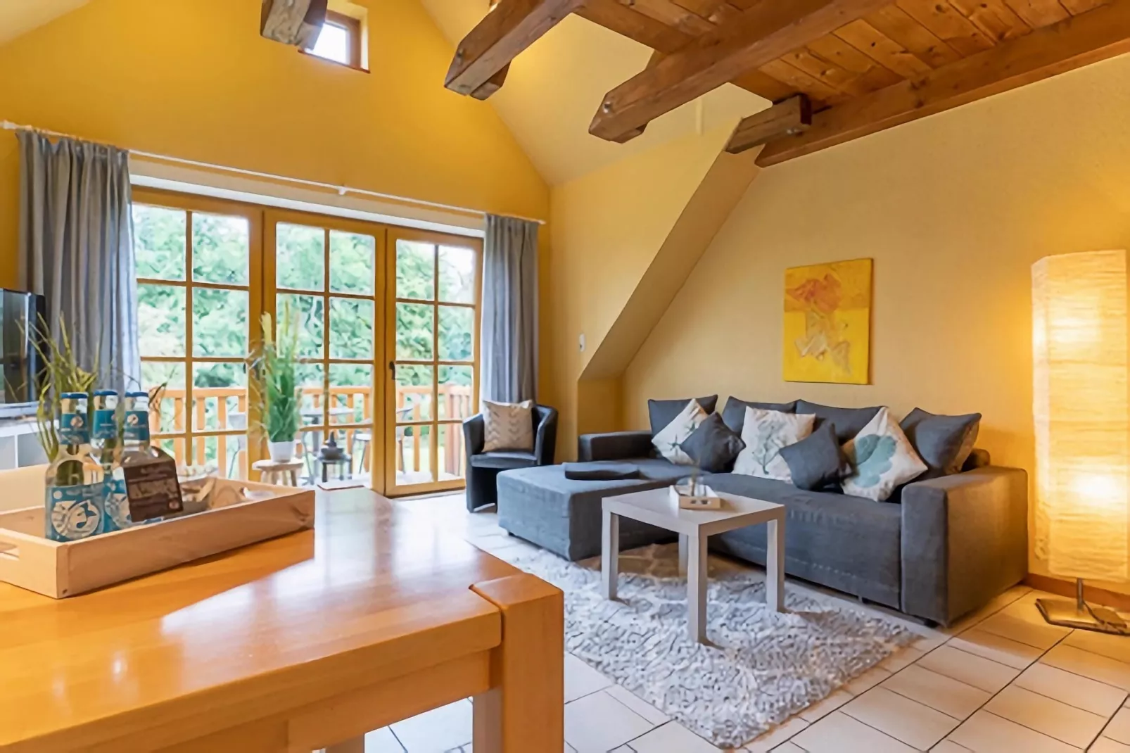 Ferienwohnung Hohe Düne Vollerwiek-Woonkamer