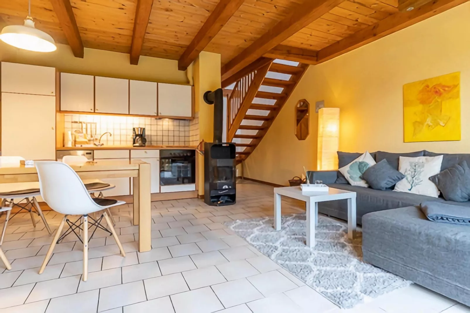 Ferienwohnung Hohe Düne Vollerwiek-Woonkamer