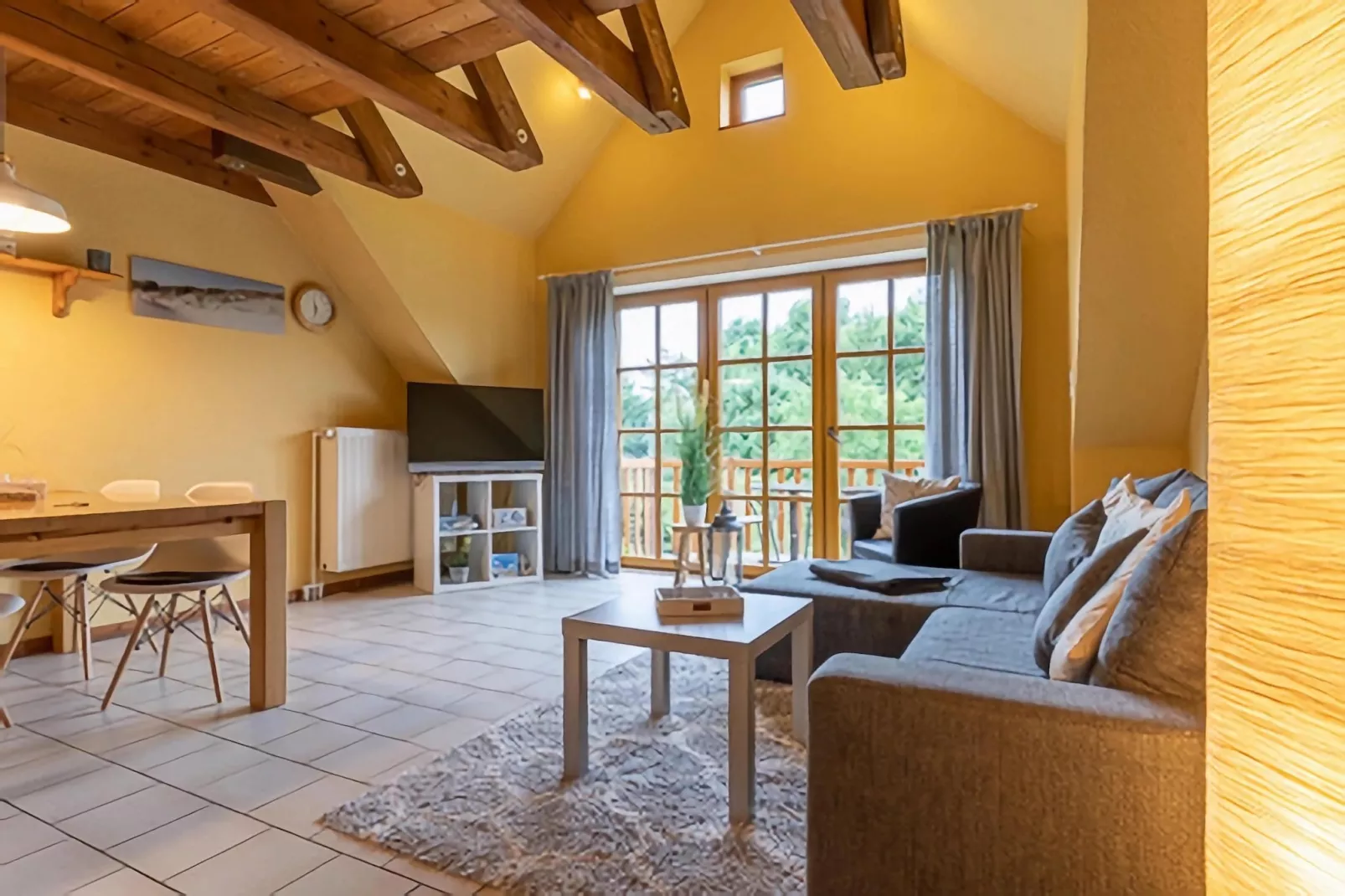 Ferienwohnung Hohe Düne Vollerwiek-Woonkamer