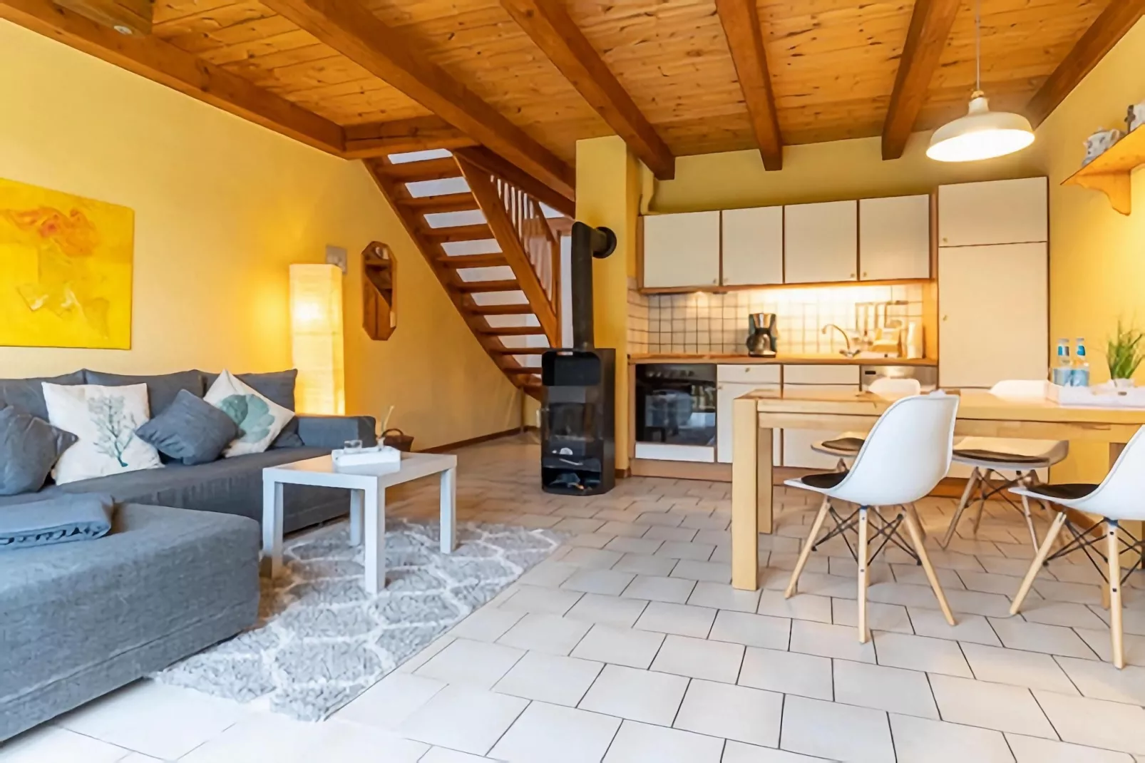 Ferienwohnung Hohe Düne Vollerwiek-Woonkamer