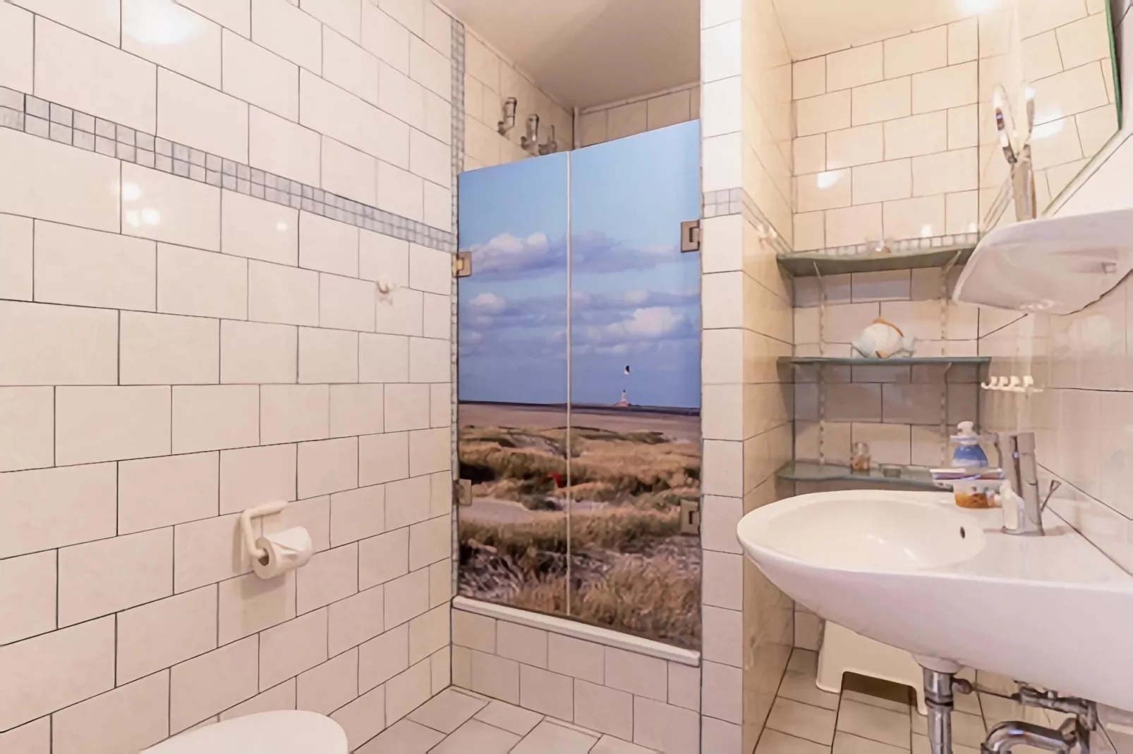 Ferienwohnung Hohe Düne Vollerwiek-Badkamer