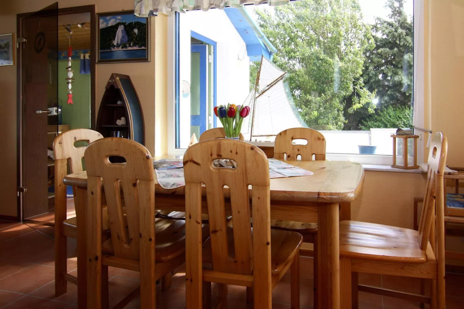 Ferienhaus Am Schilfufer-Eetkamer
