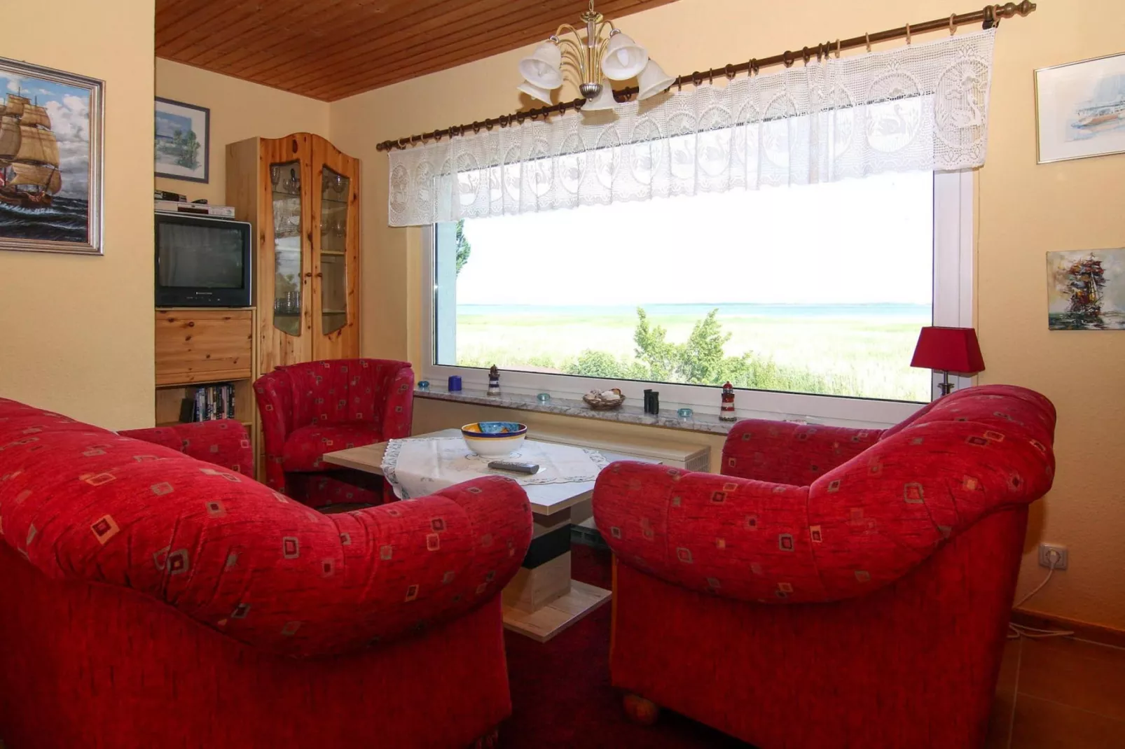 Ferienhaus Am Schilfufer-Woonkamer