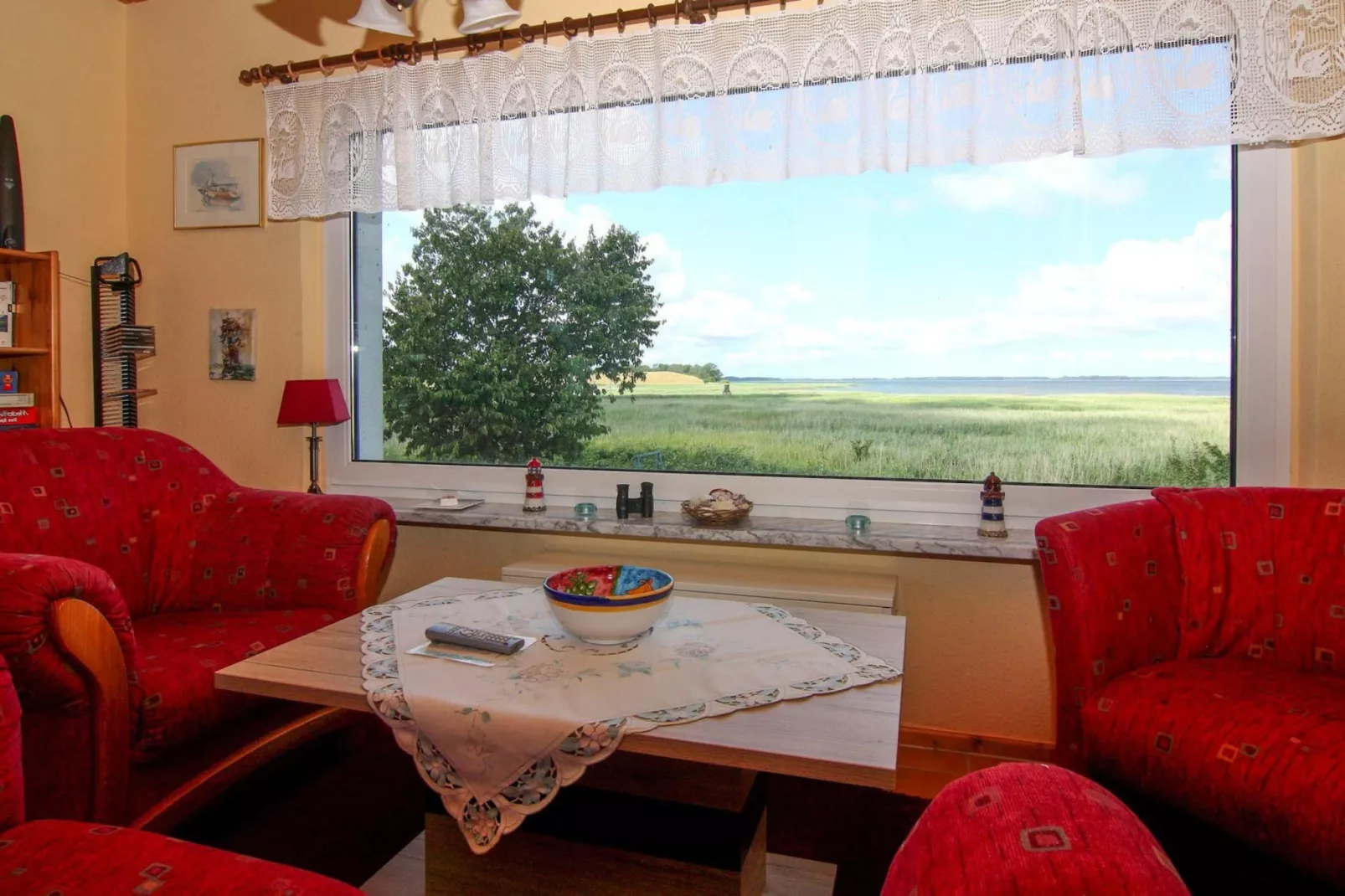 Ferienhaus Am Schilfufer-Woonkamer
