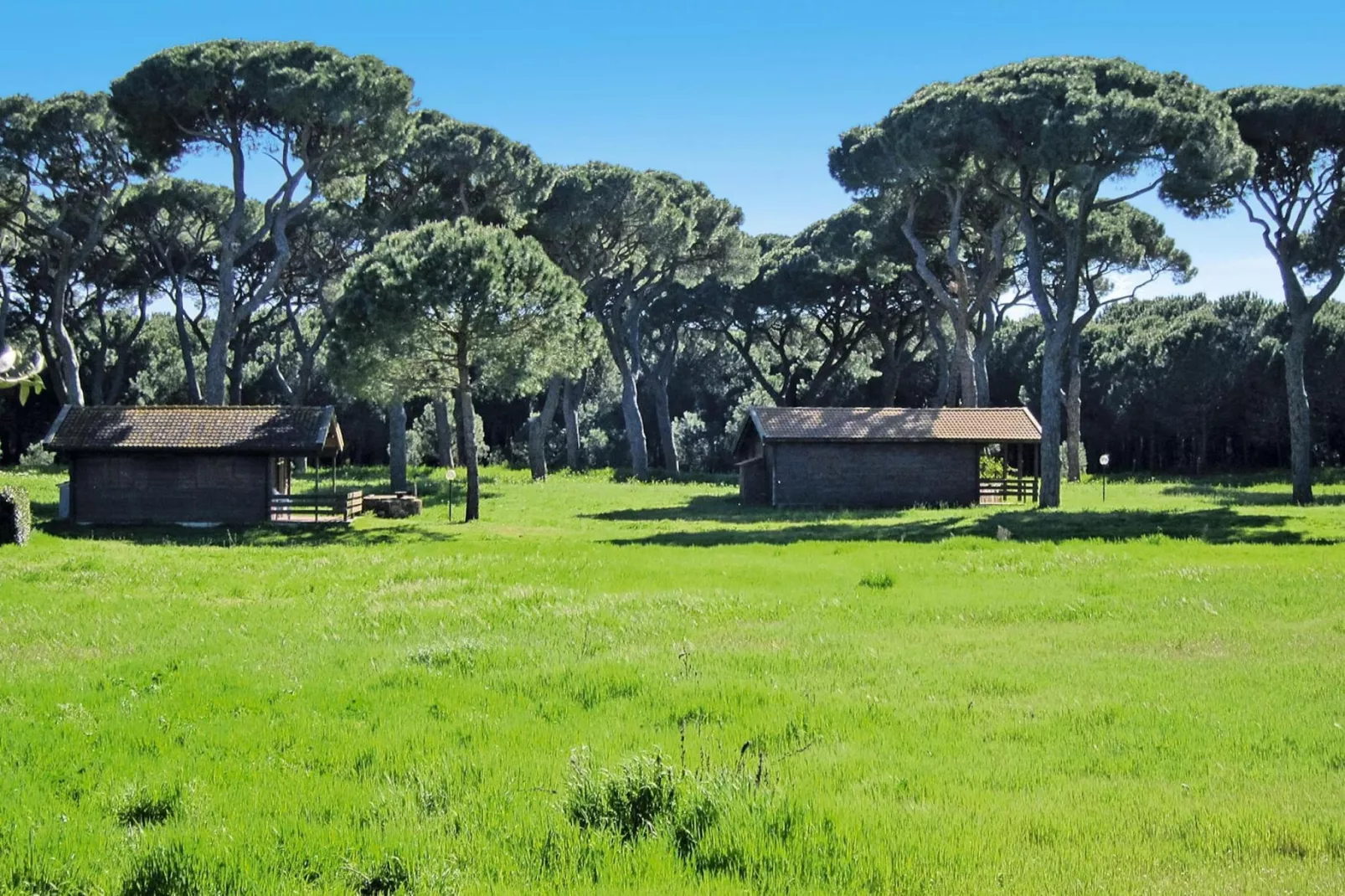 Ferienanlage Azienda Canova Seconda Marina di Grosseto EG Nebengebäude mit Gartenanteil-Gebieden zomer 1km