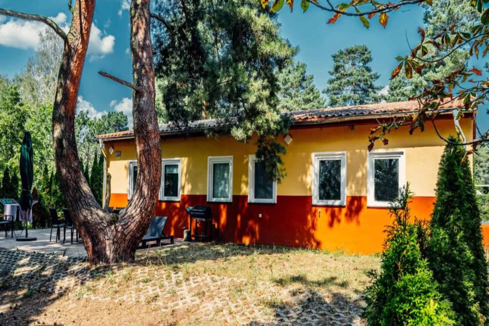 Bungalow 47 qm 4 Pers-Buitenkant zomer