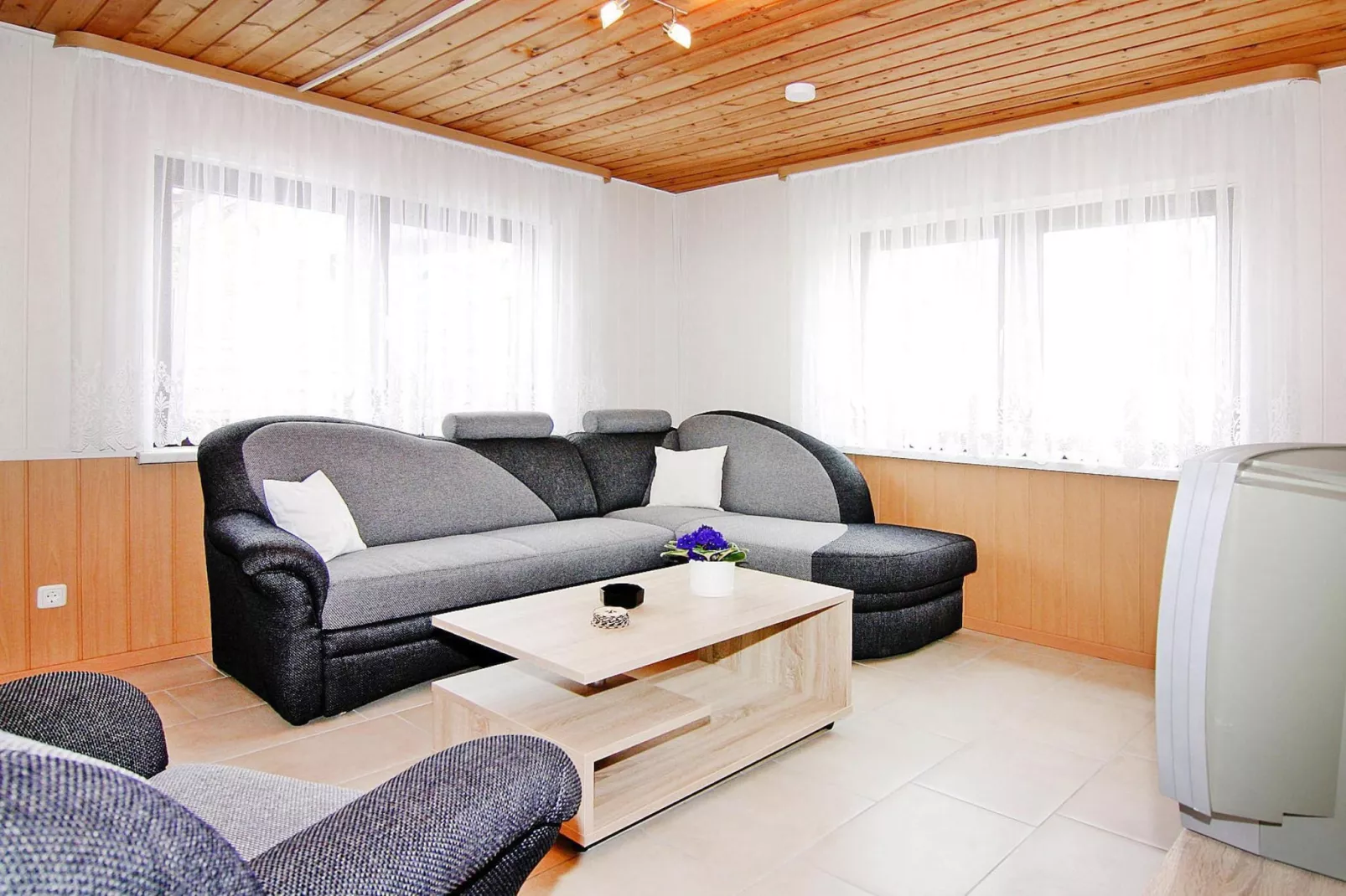 Ferienhaus Teßmannsdorf-Woonkamer