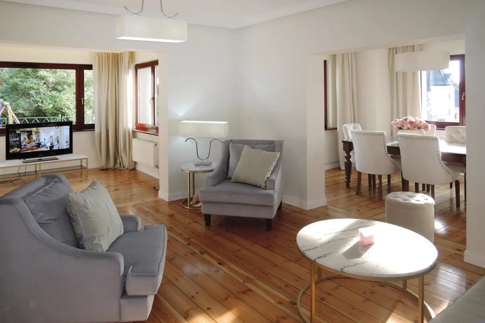 Semi-detached house Miedzyzdroje 150 qm-Woonkamer