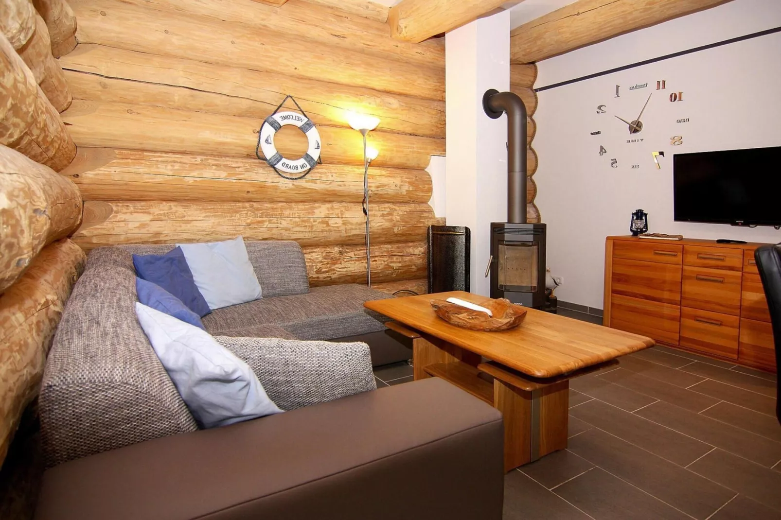 Blockhaus-Woonkamer