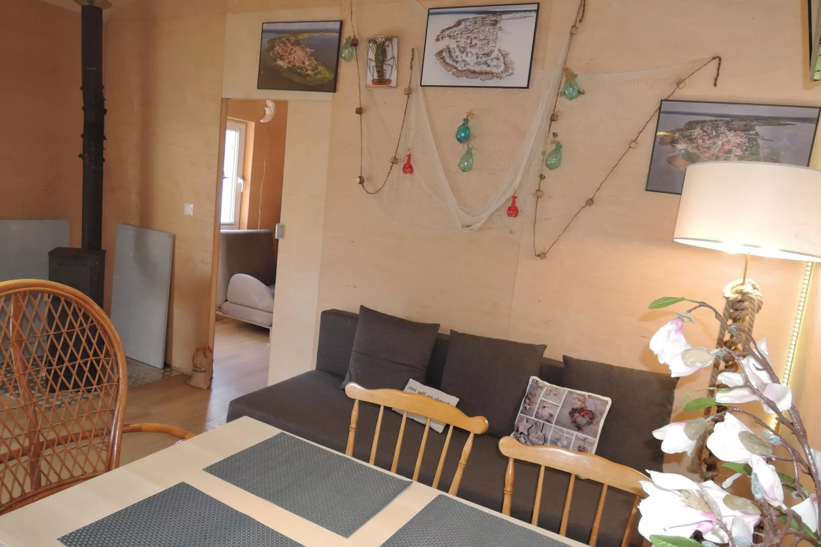 Maritime Ferienhaus für 4 Personen in Nowe Warpno-Woonkamer