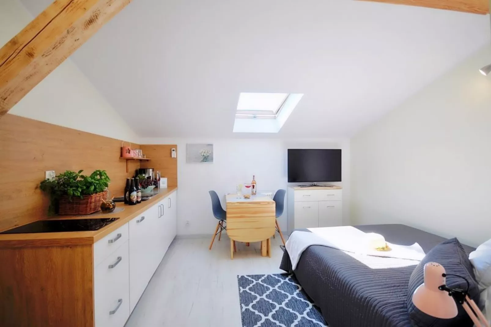 Studio 2-osobowe nr 3 16 m2 na poddaszu Ustronie Morskie-Slaapkamer