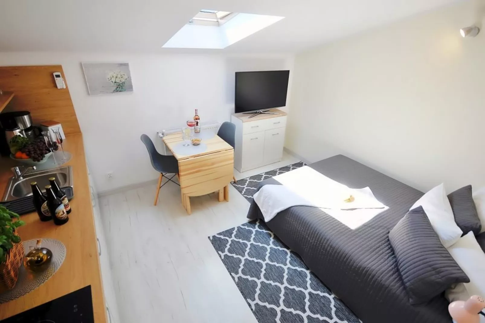 Studio 2-osobowe nr 3 16 m2 na poddaszu Ustronie Morskie-Slaapkamer