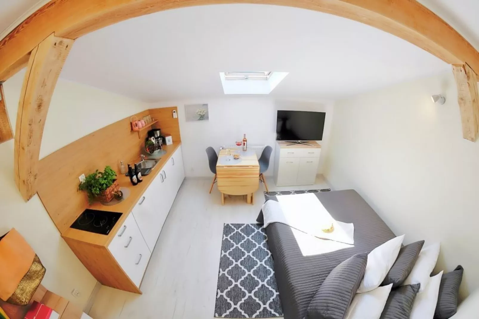 Studio 2-osobowe nr 3 16 m2 na poddaszu Ustronie Morskie-Slaapkamer