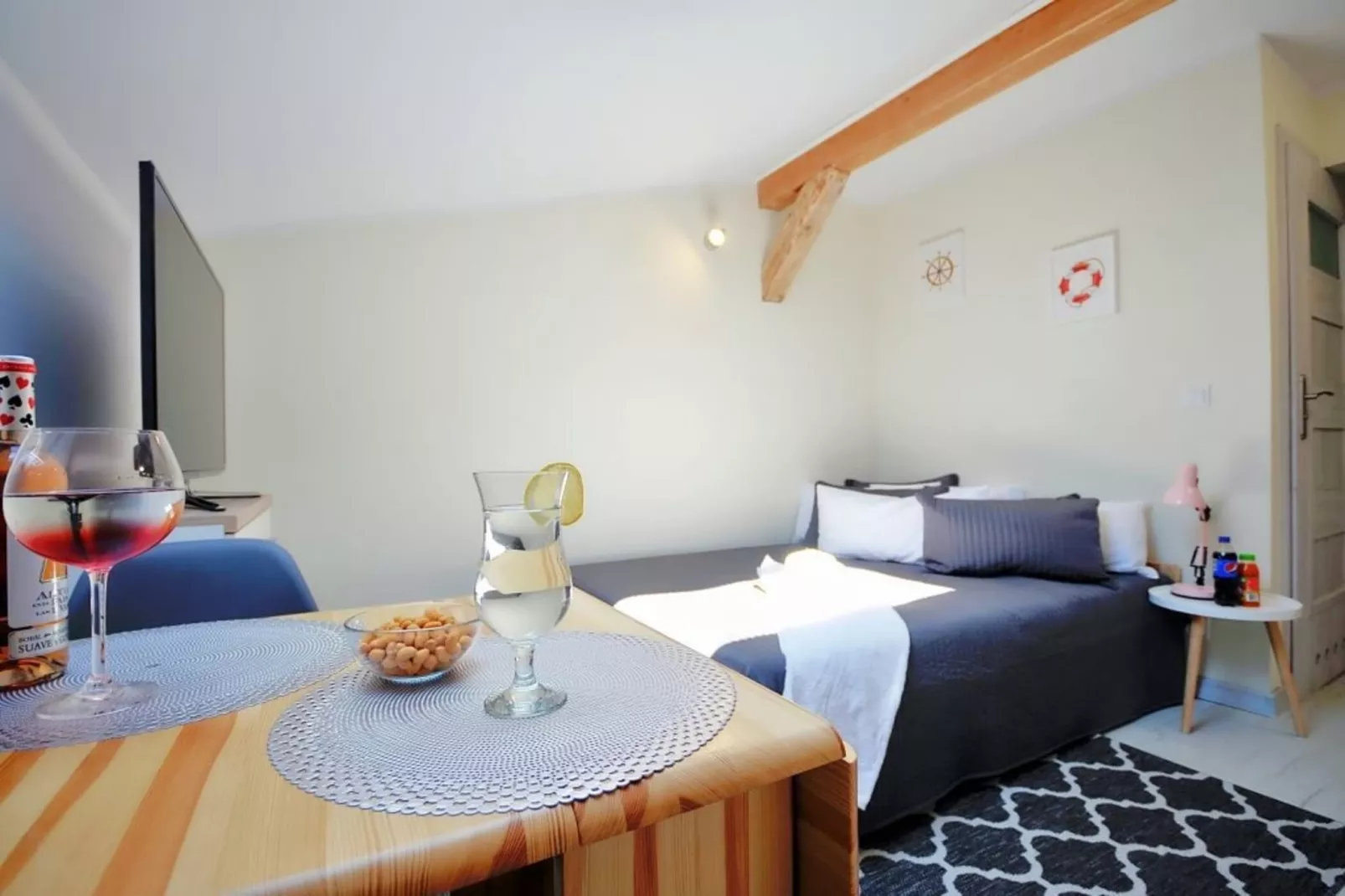 Studio 2-osobowe nr 3 16 m2 na poddaszu Ustronie Morskie-Slaapkamer