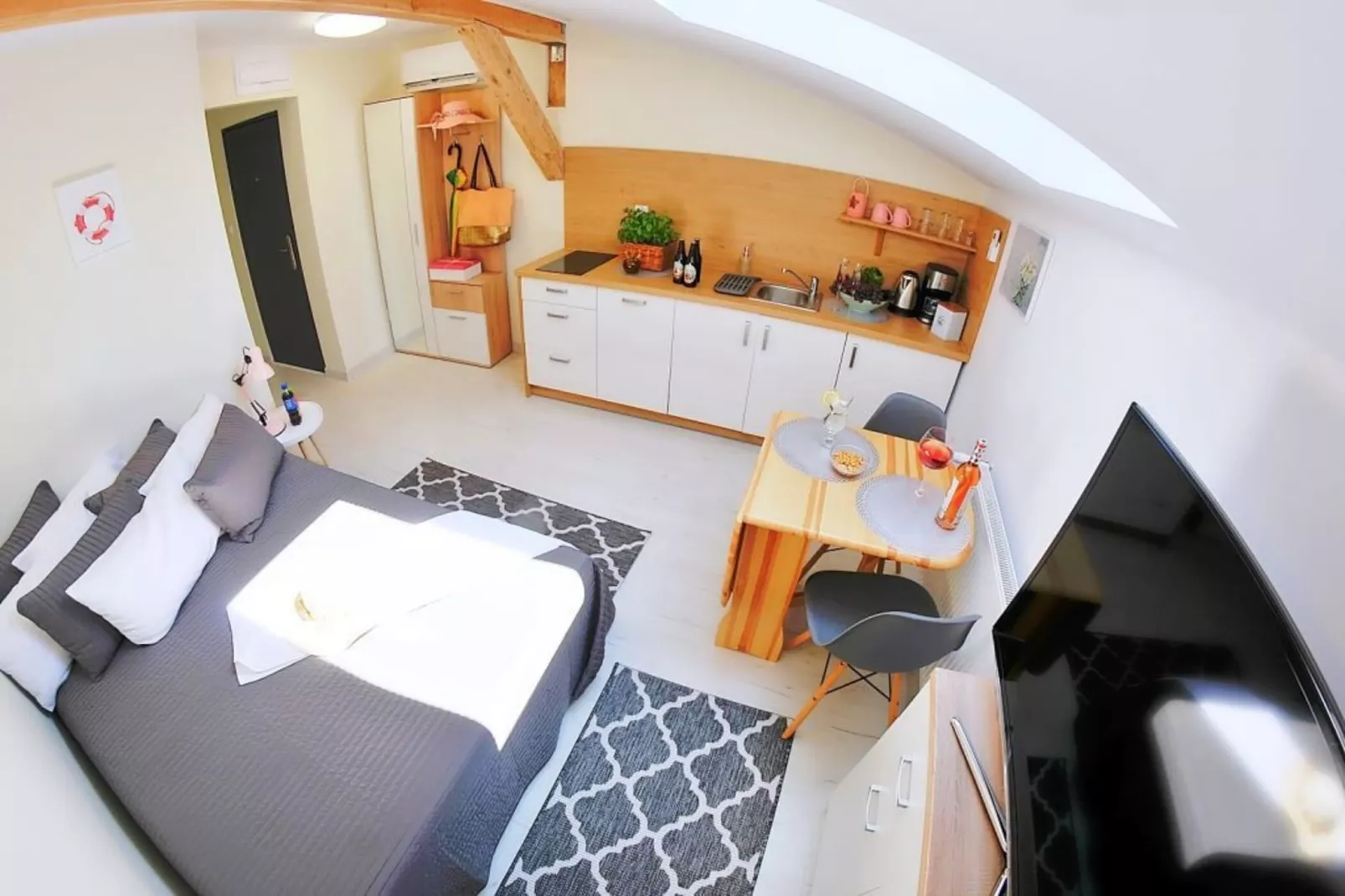 Studio 2-osobowe nr 3 16 m2 na poddaszu Ustronie Morskie-Slaapkamer