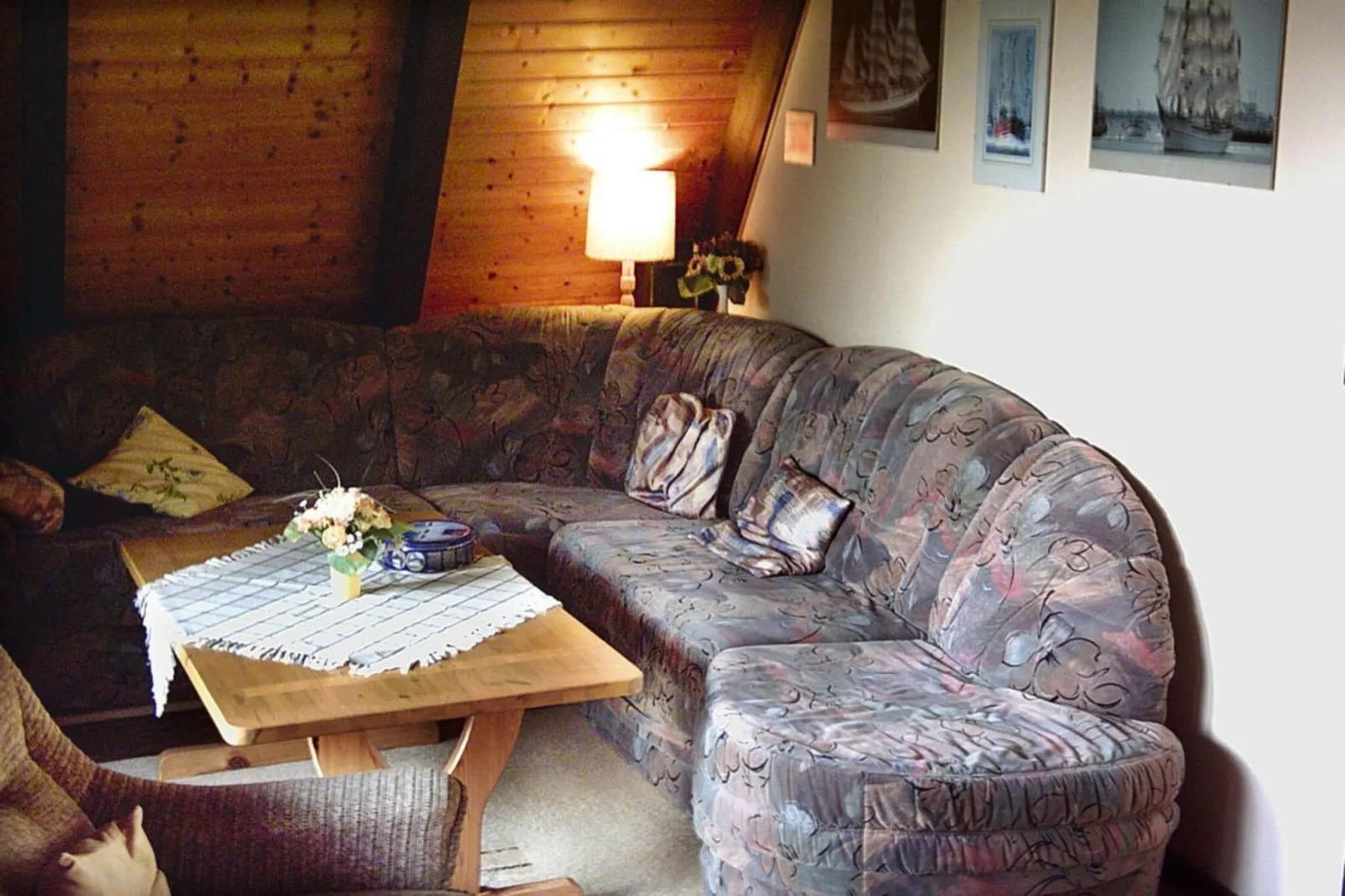 Ferienhaus Burhave-Woonkamer