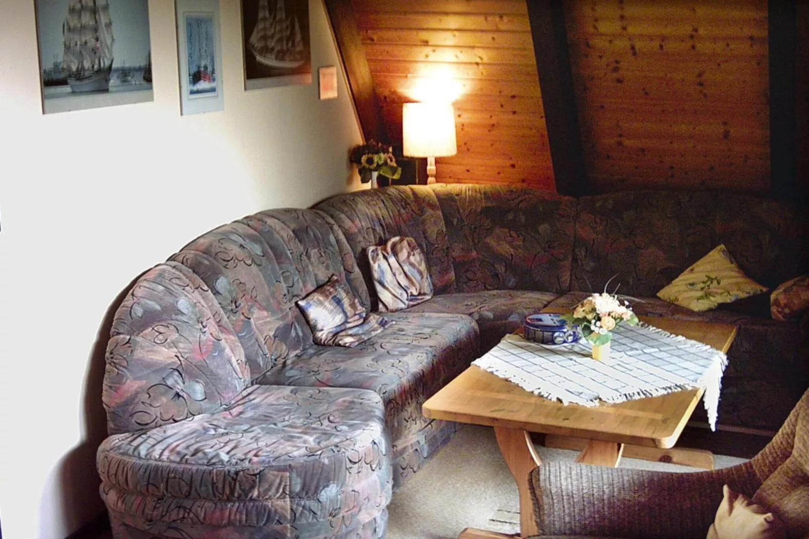 Ferienhaus Burhave-Woonkamer