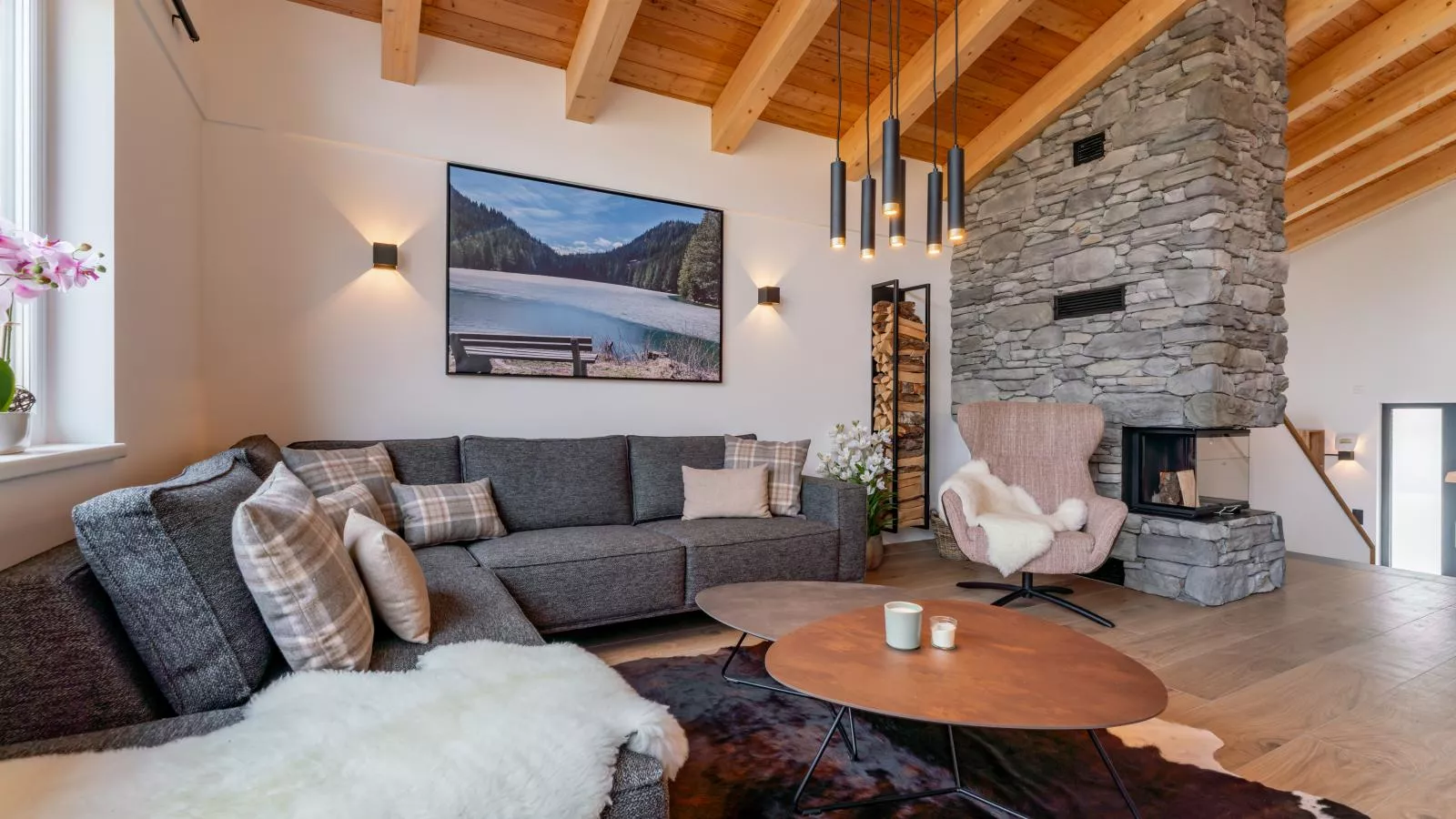 Grebenzen Lodge 44-Woonkamer