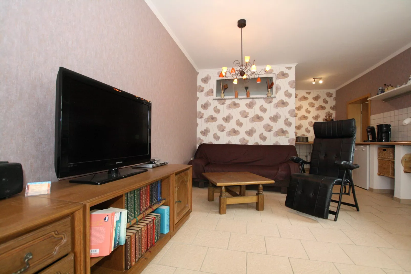 Ferienhaus 60 qm rollstuhlgerecht-Woonkamer