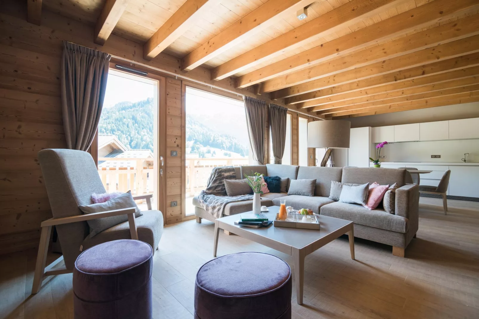Les Portes de Megève 6-Woonkamer
