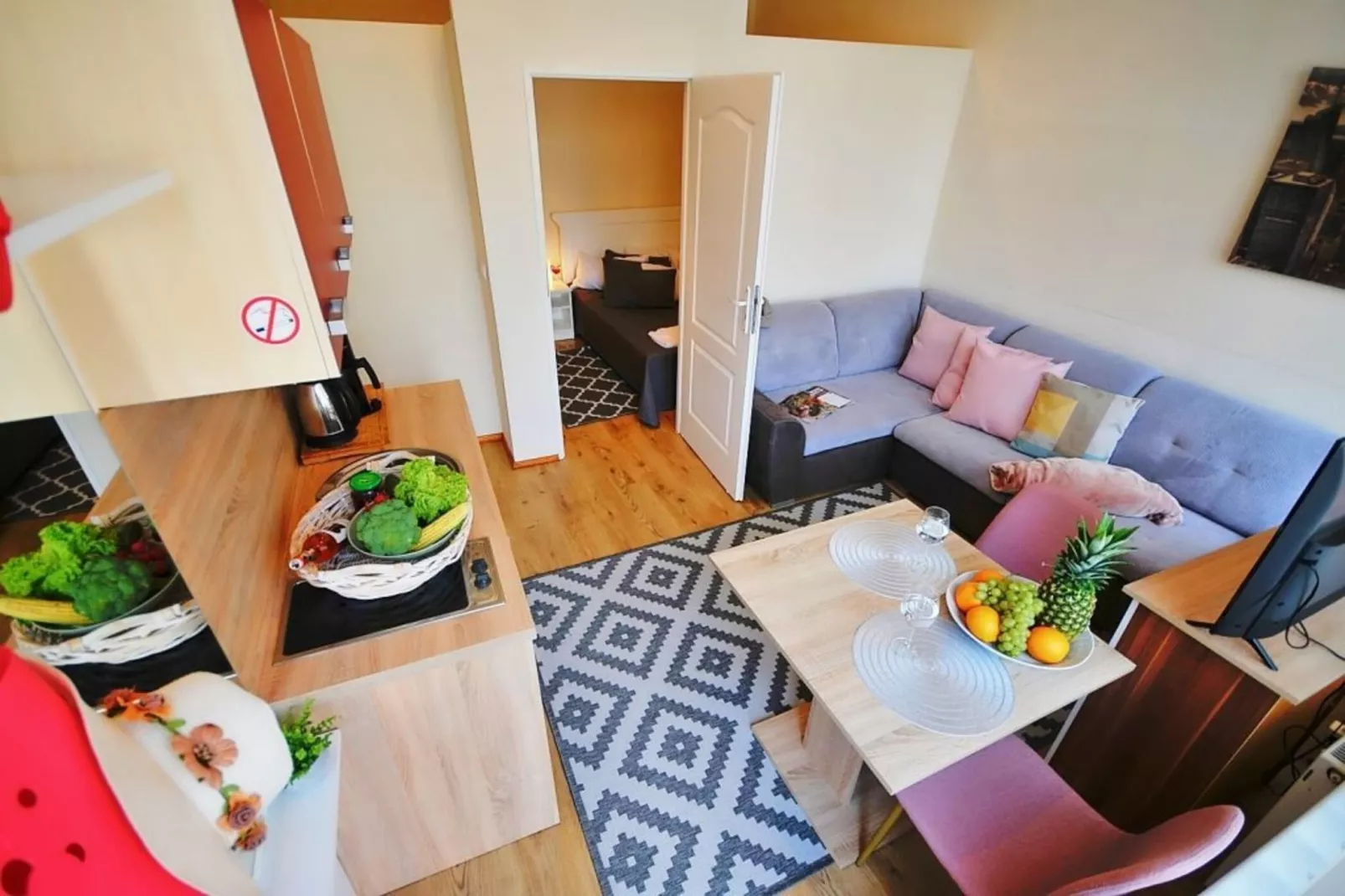 Apartament nr 3 35 qm parter Ustronie Morskie-Woonkamer