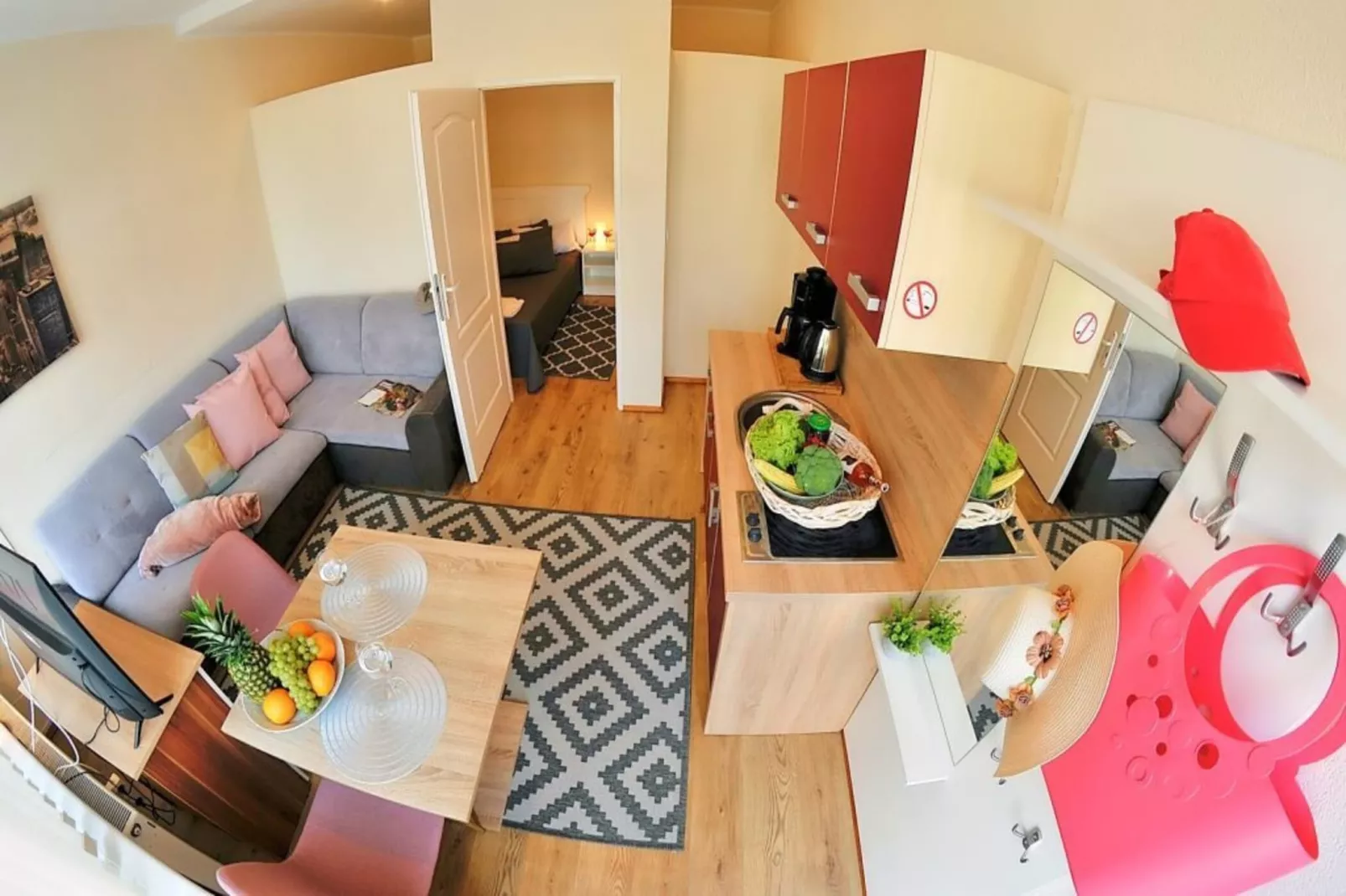 Apartament nr 3 35 qm parter Ustronie Morskie-Woonkamer