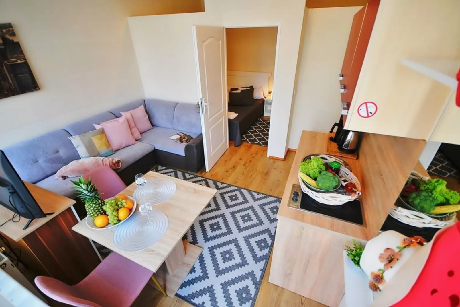 Apartament nr 3 35 qm parter Ustronie Morskie-Woonkamer