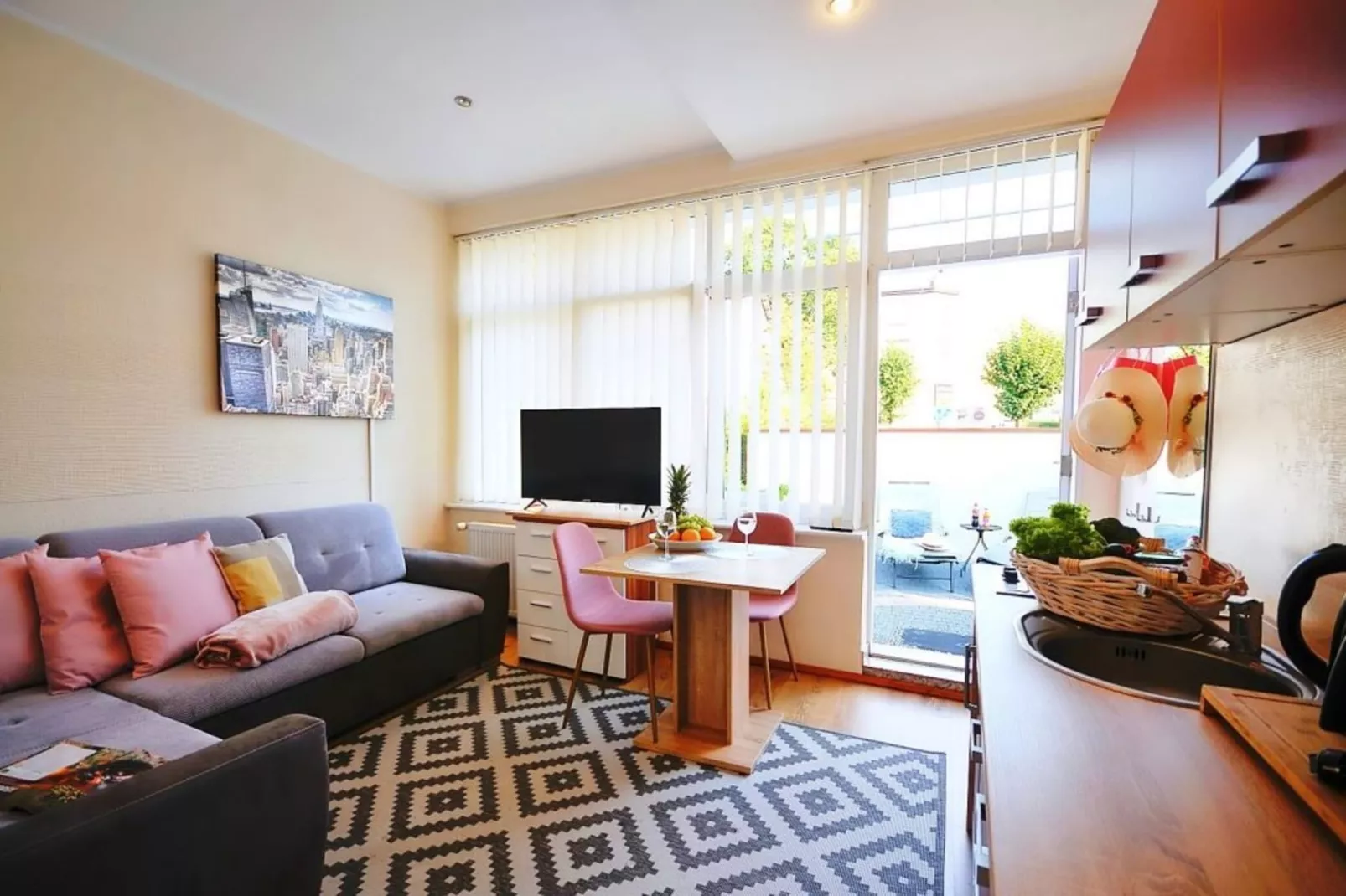 Apartament nr 3 35 qm parter Ustronie Morskie-Woonkamer
