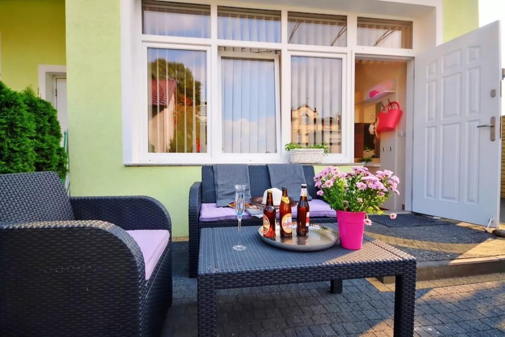 Apartament nr 3 35 qm parter Ustronie Morskie-Terrasbalkon