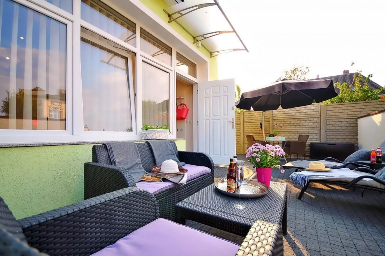 Apartament nr 3 35 qm parter Ustronie Morskie-Terrasbalkon