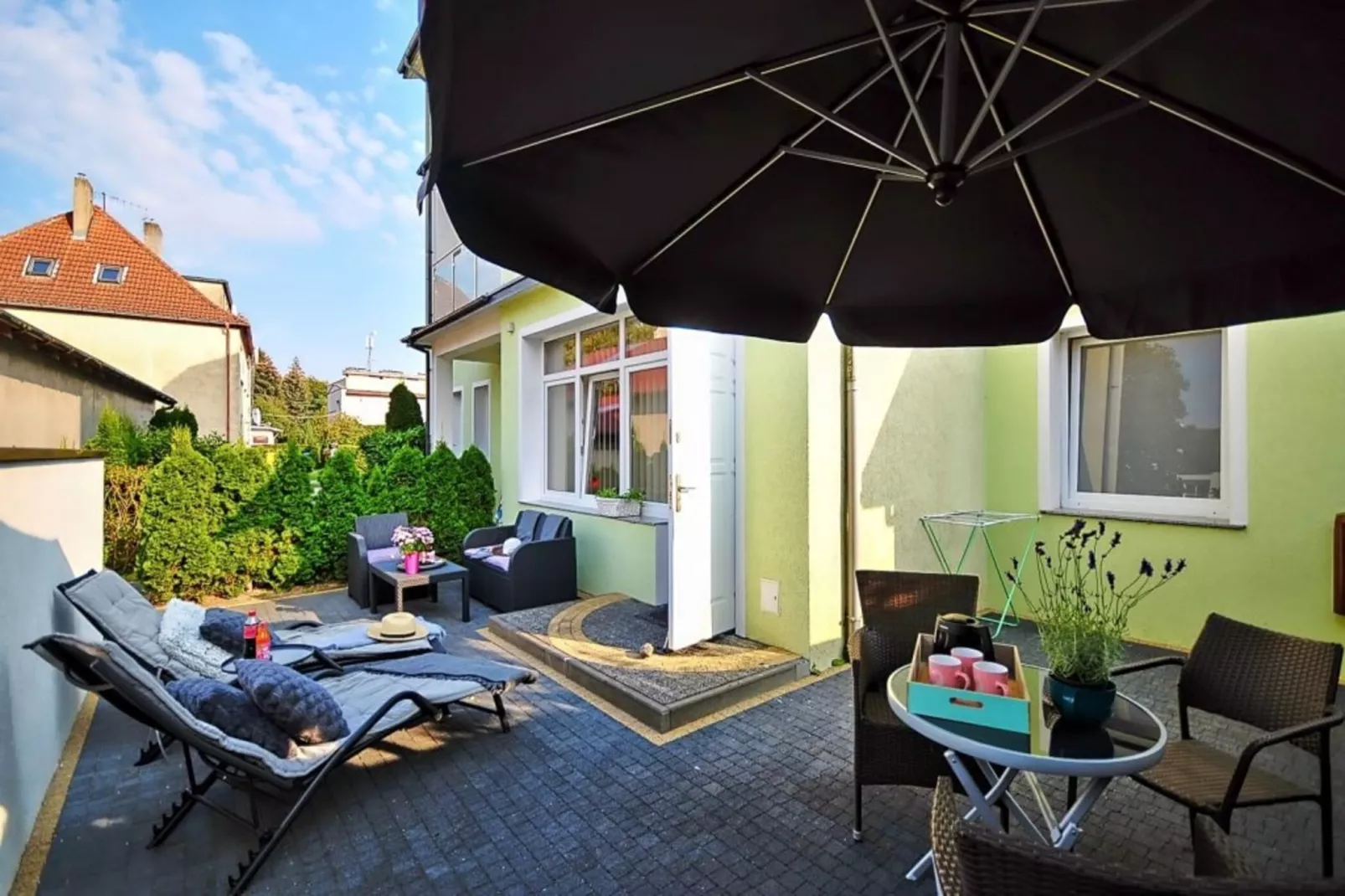 Apartament nr 3 35 qm parter Ustronie Morskie-Terrasbalkon