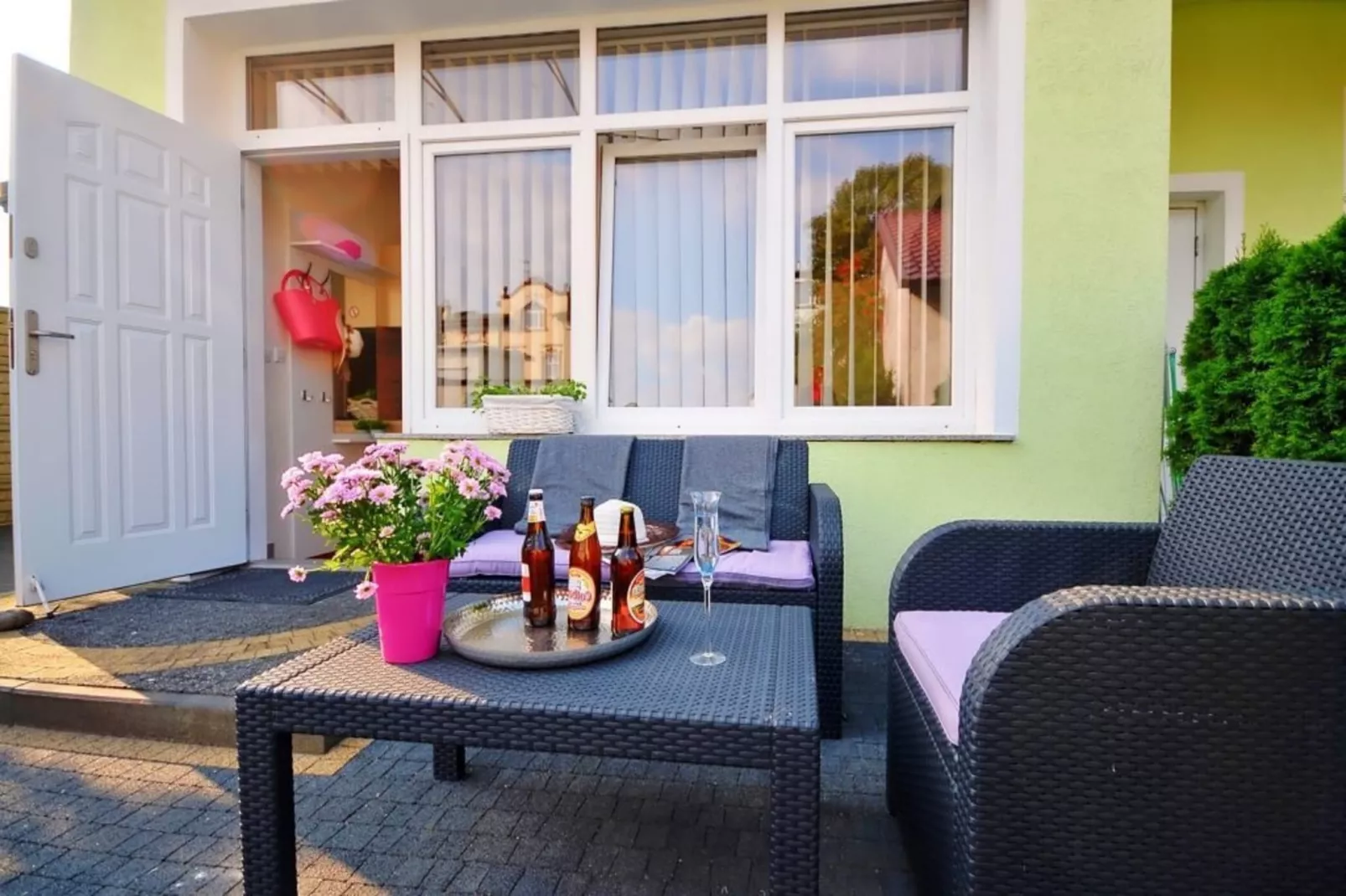Apartament nr 3 35 qm parter Ustronie Morskie-Terrasbalkon